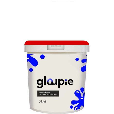 GLOUPIE SUPER TETTO Idropittura Acrilica Elastomerica Per Protezione E Decorazione Di Tetti E Superfici Esterne 5 Lt Rosso (1/5)
