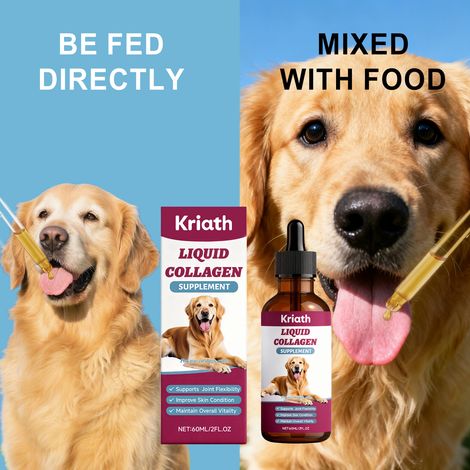 Gouttes de collagène spécialement conçues pour les chiens : Formule douce pour le confort et la santé du pelage – 60 ml (1/5)