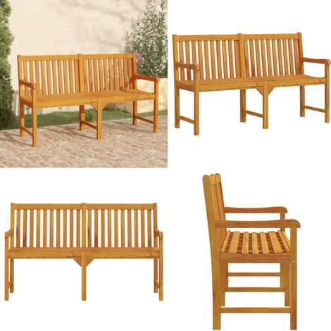 Banc de jardin 150 cm Bois solide d'acacia - Banc De Jardin - Banc En Bois - Mobilier De Jardin - Acacia - Terrasse - Home & Living