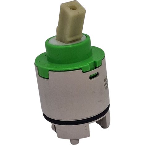 Schläfer 480052  Cartuccia Miscelatore 40mm, Cartuccia di Ricambio per Miscelatori in Ceramica Alta a 2 Piedini per Rubinetti Miscelatori Cucina, Bagno, Doccia e Vasca (1/5)