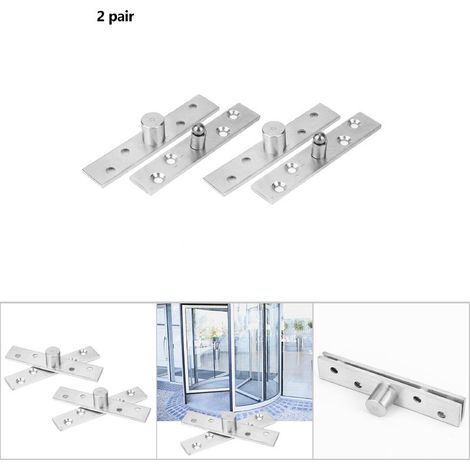 2 pièces Pivot de Porte Rotatif 360° en Acier Inoxydable, Charnière Centrale Pivotante 95mm (1/5)