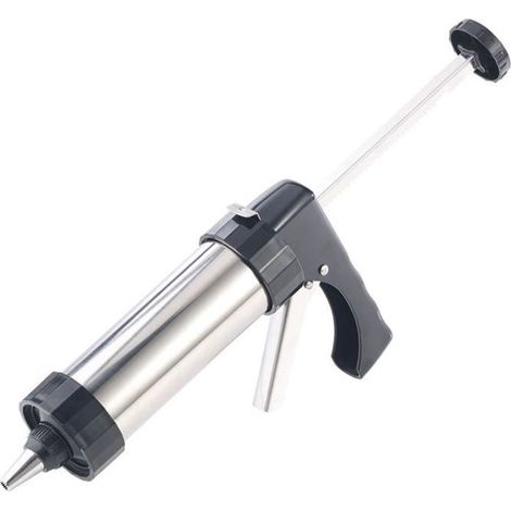 KLVGTIFS PUPistolet à pâtisserie - ROSENSTEIN & SOHNE - 8 disques - 8 douilles - Acier inoxydable - Aluminium (1/4)