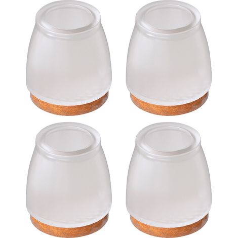 Stuhlbeinschutz, 8 Stück transparente Silikon-Bodenschoner, Stuhl-Silikon-Bodenschoner, 22 mm
