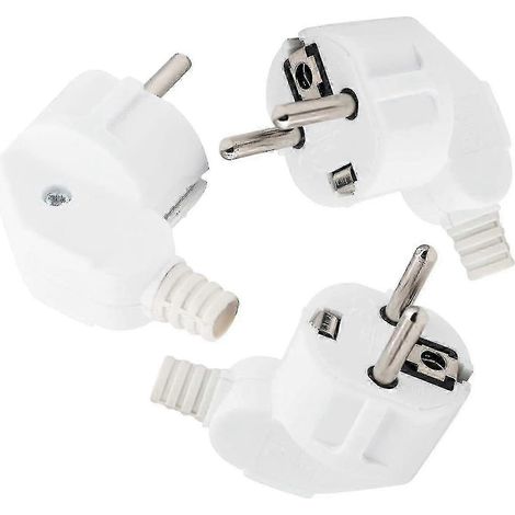 Lot de 3 prises, prises à contact blindé en caoutchouc, prises 250 V (16 A), prises coudées, prises de courant extérieures étanches (1/5)