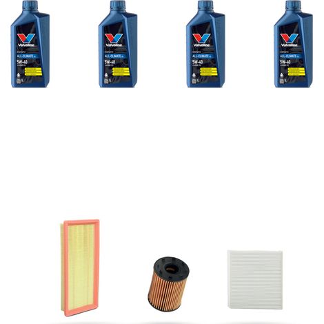 Kit tagliando 3 FILTRI e 4L OLIO compatibile con Alfa Romeo Mito (955) 1.4 TB 16v 77kw dal 2009 (1/5)