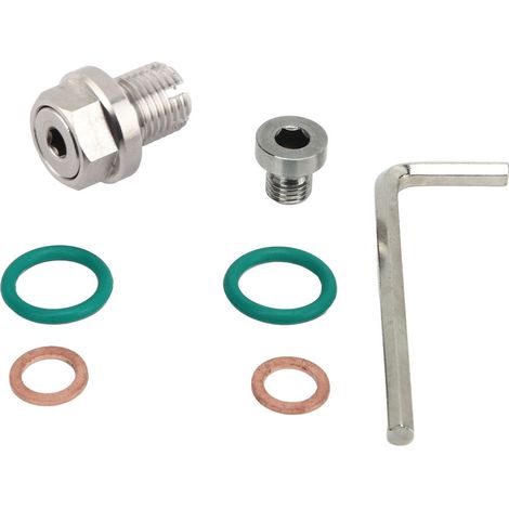 Bouchon de vidange oversize en acier inoxydable, kit de réparation de filetage de carter d'huile M14.1-1.5x15mm, auto-taraudeur, avec clé hexagonale et joint torique (1/5)
