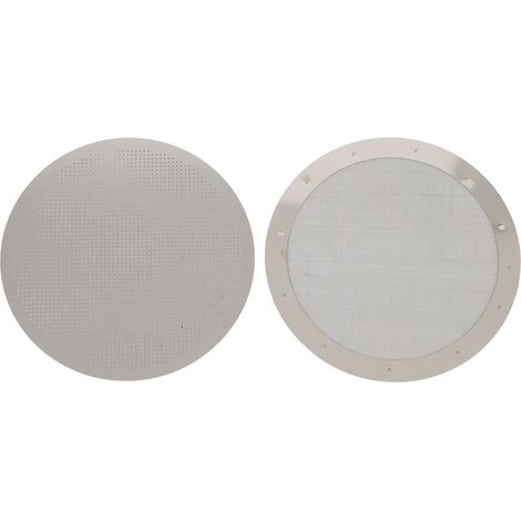 Filtre à café en forme de disque de 2,4 pouces, en acier inoxydable, réutilisable, pour cafetière à piston, maille métallique de rechange (papier filtre non inclus). (1/5)