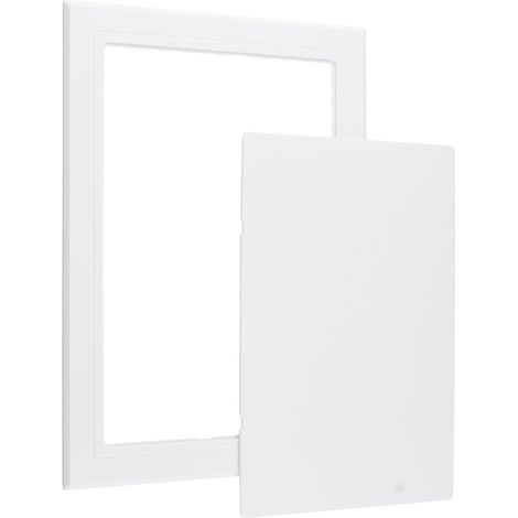 Trappe de visite auto-adhésive pour cloison sèche 20,3 x 30,5 cm – Montage en surface – Couvercle de trou mural – Porte d’inspection pour plomberie et câbles électriques – Blanc (1/5)