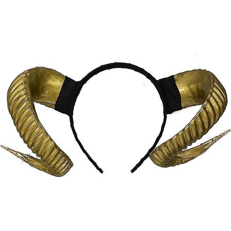 Stirnband aus Schafshorn, Waldtier, Cosplay, Fotoshooting für Halloween, Kostümparty – Gold (1/5)