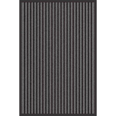 Zerbino d'ingresso moderno rettangolare 60 x 90 cm design minimalista base antiscivolo in polipropilene nero 020058138