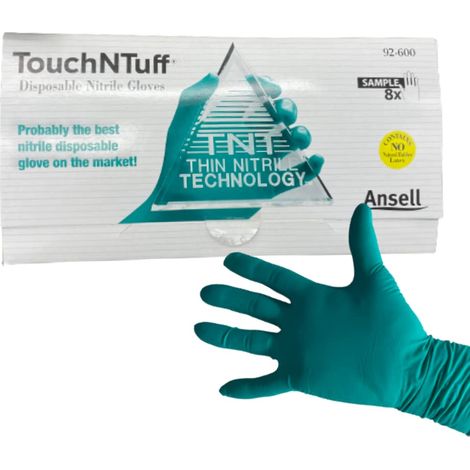 Dstock60 – Set de gants jetables nitrile Touch N Tuff – 1 paire taille S, M, L, XL – Protection efficace et dextérité optimale