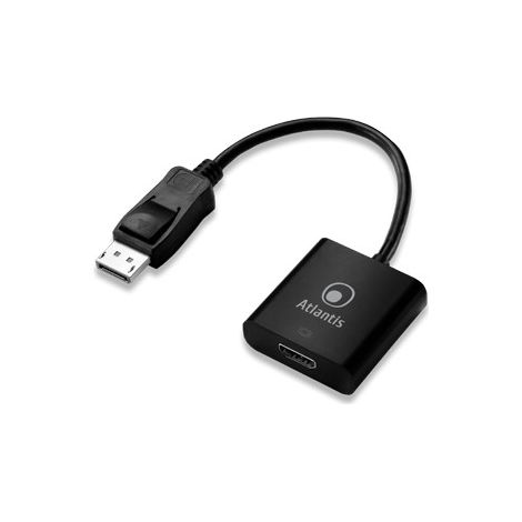 Atlantis Land A04-DPHDMI adaptador de cable de vídeo 0,2 m DisplayPort HDMI Negro
