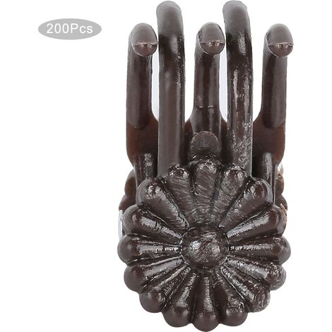 200 pinces à plantes en forme de fleur pour tiges d'orchidées, accessoires de jardinage, marron