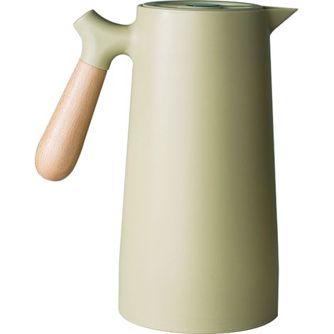 Bouilloire isotherme sous vide pour thé, eau et café, revêtement en verre multicouche, idéale pour la maison et le camping, verte, 1 L