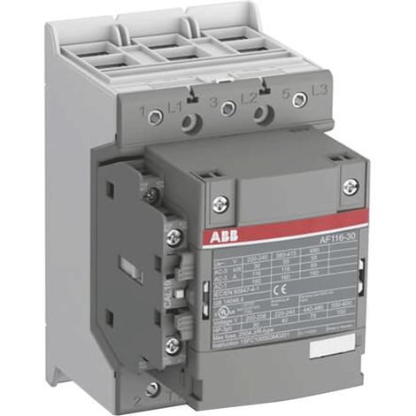 Contattore tripolare 100-250Vac 3P+ 1NO 116A 55kW ABB AF116301113