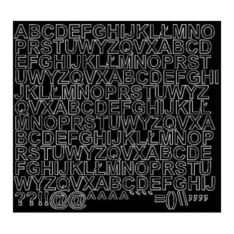 Pegatinas autoadhesivas con letras de 1,5 cm, color negro mate. (1/2)