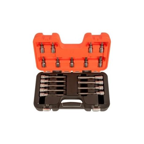 JUEGO DE VASOS 1/2" CON PUNTAS TORX (18 PIEZAS) - BAHCO