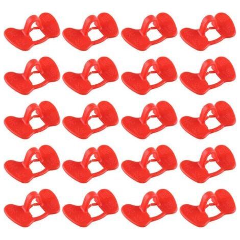 Lot de 20 lunettes anti-picage pour poules – Matière plastique rouge – Augmente le taux de survie à 97 % – Améliore la production d'œufs de 15 % (1/5)