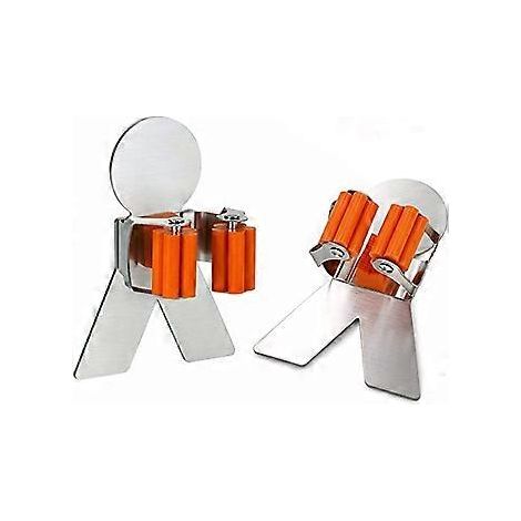 2-teiliger Edelstahl-Mopphalter, multifunktionales Wandregal mit Aufbewahrungsmöglichkeit für Mopp und Besen, Haushaltshelfer