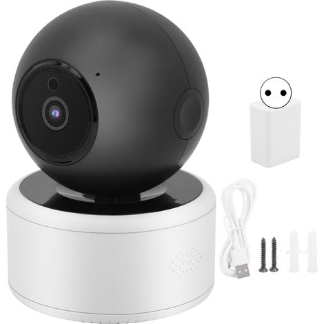 Caméra WiFi 1080P avec IA Détection Humaine, Infrarouge, Intercom Bidirectionnel, Alimentation 100-240V (Prise EU) (1/5)