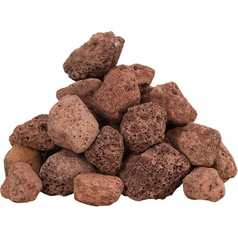vidaXL Volcanic Rocks 25 kg Red 3-5 cm