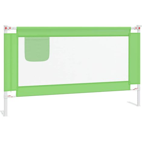 Barrière de sécurité de lit d'enfant Barrière de protection Vert 140x25 cm Tissu CFW78535 (1/5)