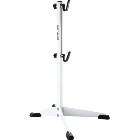 Fahrradständer, robuste Stahlkonstruktion, platzsparendes Design, WEISS (1/2)