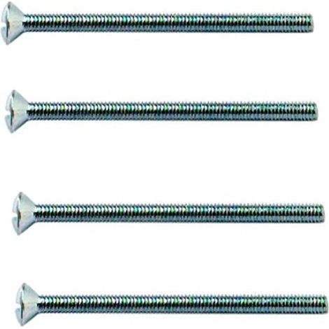 Bulk Hardware BH03664 Vite per Prese Elettriche, M3.5, Bianco, 50 mm Set di 20 Pezzi