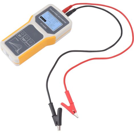 Testeur de panneaux solaires photovoltaïques, multimètre EY1600W avec rétroéclairage, MPPT, outil de mesure de tension en circuit ouvert pour tests photovoltaïques (jaune) (1/5)