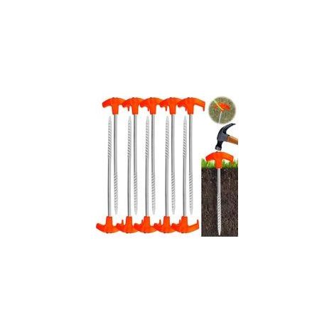 Piquets de Tente Visser 10 Sardines Alu pour Camping, Randonnée, Pique Nique, Accessoire Pratique et Durable (1/5)