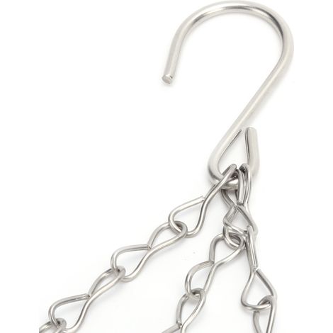 Lot de 4 chaînes de suspension avec crochets en acier inoxydable 304 pour pots de fleurs de jardin (pièces de rechange) (1/5)