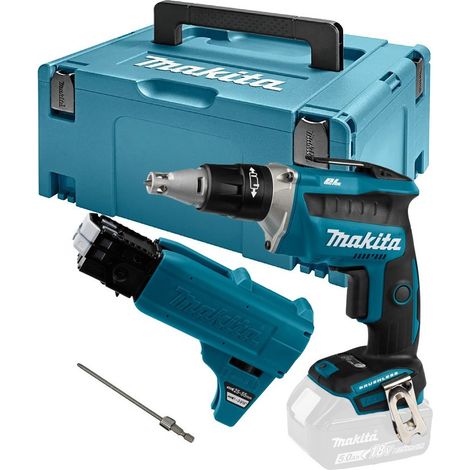 Makita DFS452Z 18v Collated Autofeed Brushless Screwdriver + Attachment + Makpac (1/4)