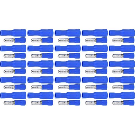 25 paires de cosses isolées mâles et femelles à sertir rapidement pour fils de calibre 16-14 AWG (1/5)