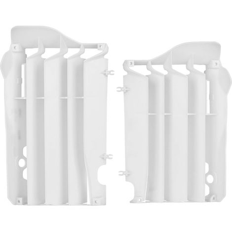 Juego de rejillas protectoras para radiador Polisport CRF 250R 14 15, color blanco, duraderas.
