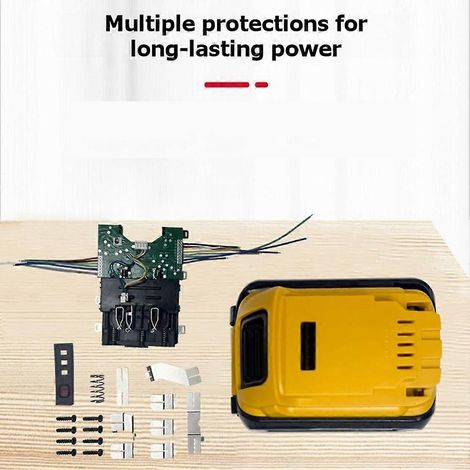 Kit de boîtier de batterie lithium-ion DCB609 pour outils électriques DeWalt, boîtier pour batterie 15S 18650, circuit imprimé de protection de charge 20 V à 60 V (1/5)