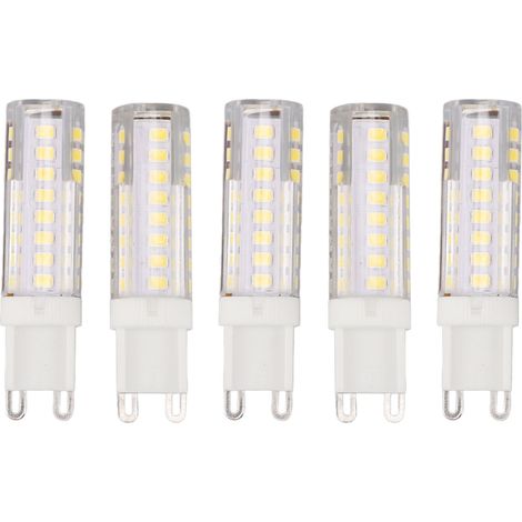 5 Ampoules LED G9 7W Dimmable Haute Luminosité Économie d'Énergie 220V Bi-Pin (1/5)