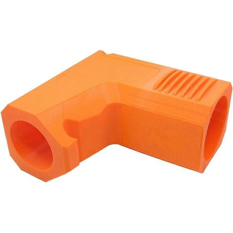 Adaptateur pour collecteur de poussière de scie circulaire, conception coulissante, avec poignée texturée en forme de crochet, anti-colmatage, orange. (1/5)