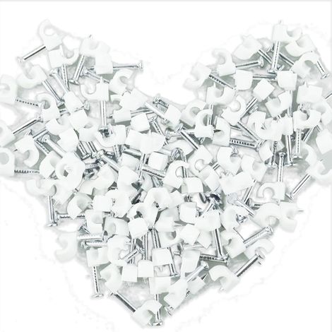 Fascette per cavi rotonde da 3 mm, assortimento da 100 pezzi, gestione cavi, clip eleganti - AquaForge (1/5)