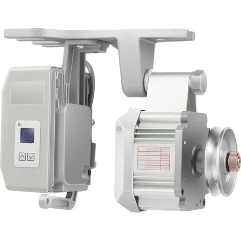 Motor para máquina de coser, 550 W de potencia, rango de velocidad de 200 a 4500 RPM, color plata. (1/2)