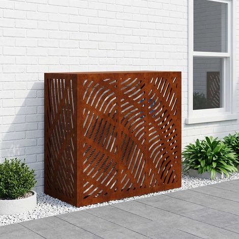 vidaXL Funda para Aire Acondicionado Oxidado 110 x 50 x 105 cm (1/5)