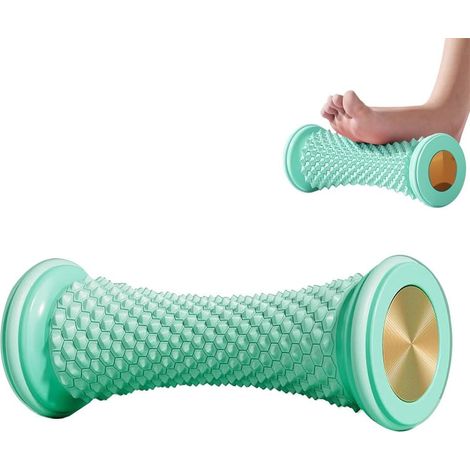Rullo per massaggio plantare per l'arco plantare, massaggiatore per piedi in silicone, rulli muscolari, dispositivo per riflessologia (verde)
