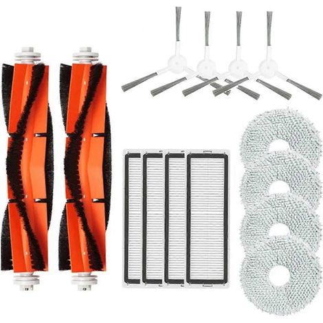 Pour aspirateur robot Xiaomi : brosse latérale principale, filtre HEPA, chiffon de nettoyage (1/5)