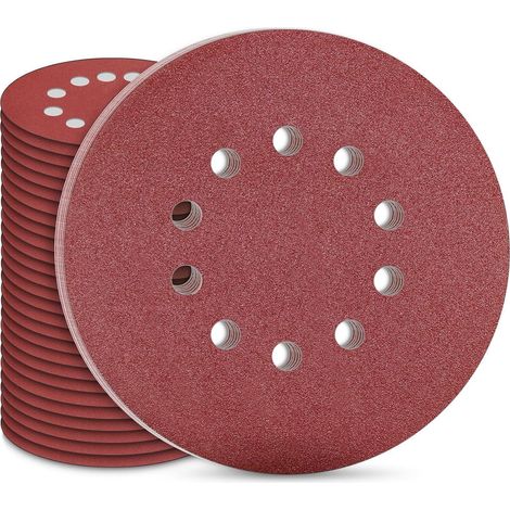 Schleifpapier 225mm Klett P100 30 Stück K&xF6rnung P100 10 Loch (1/5)
