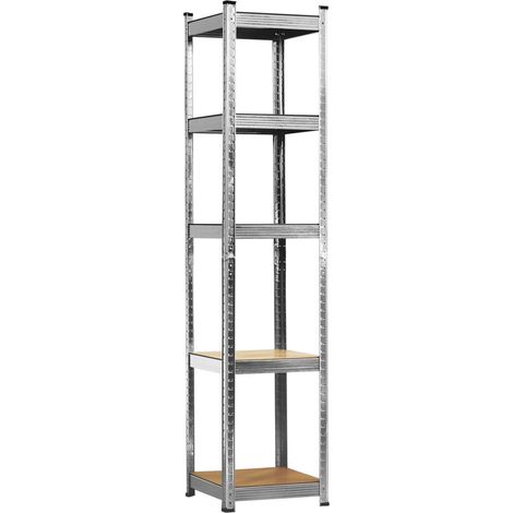 Modulares Regalsystem mit 5 verstellbaren Böden 180x40x40cm 175Kg 7house