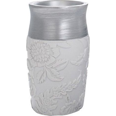 AQUASANIT Damasco bicchiere bianco/argento codice prod: QD6100WK