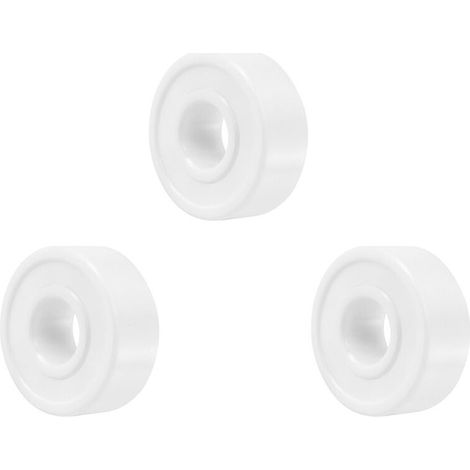 Convient pour trois roulements à billes miniatures entièrement supportés en céramique 6000-2RS, 10 x 26 x 8 mm, ZrO2. (1/4)
