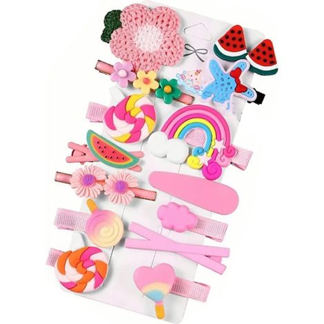 14 Barrettes Cheveux Femme Fille Colorées Pinces à Cheveux Mignonnes Accessoire Enfant Coiffure (1/5)