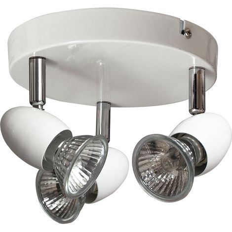 Plafón foco Sonora 3xgu10 blanco (1/2)