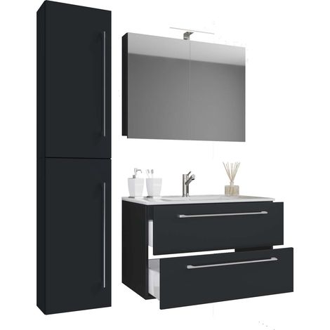 Badinos60SS Badmöbelset schwarz. (1/2)