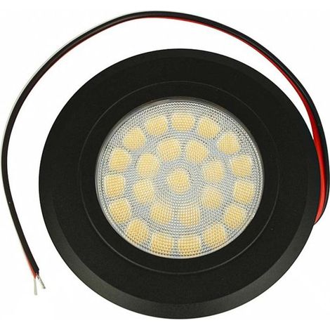 Mini Faretto Led Da Incasso Touch Dimmer Controllo Carcassa Nera 3000K DC12V DC24V 3W Foro 55mm